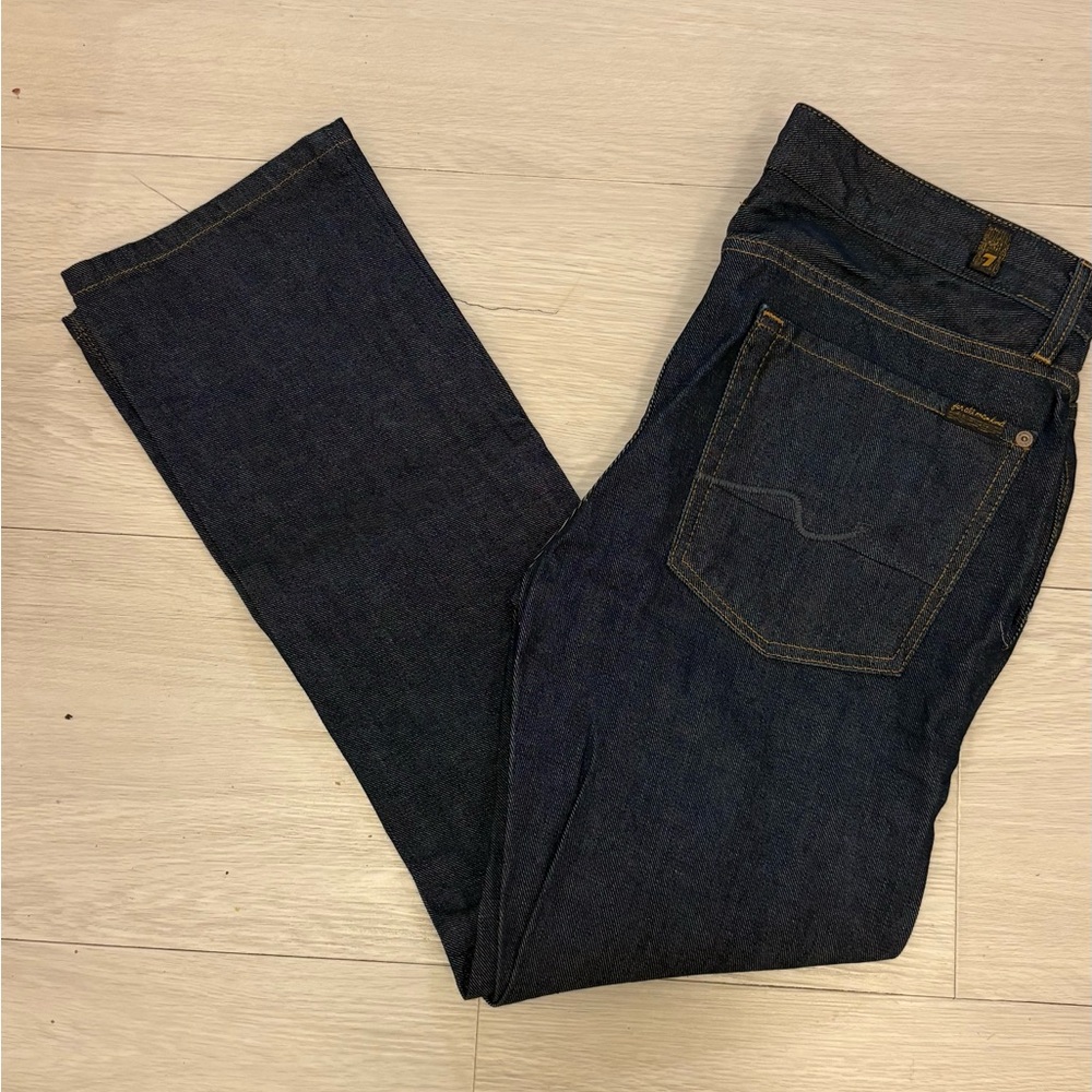 7 For All Mankind Dark Blue Slimmy Denim
